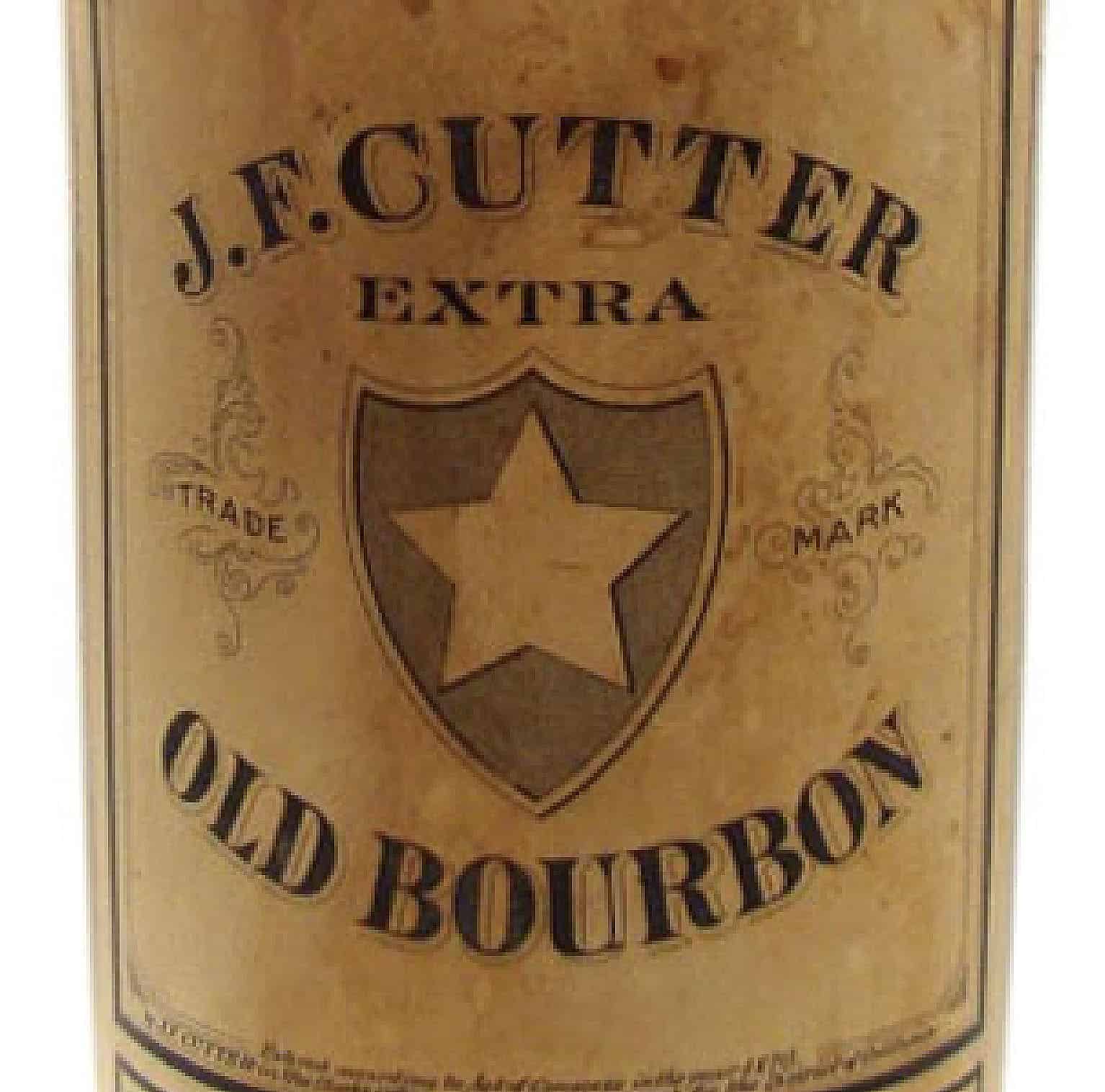 J.F. Cutter Extra Old Bourbon (Shield & Star) - Stat Label Logo