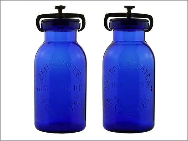 Blue Ideal Mason Jar With Glass Lid, Ball Ideal Wire Side Mason Jar, Ball  Ideal Wire Side Canning Jars, Cornflower Blue Mason Jar 