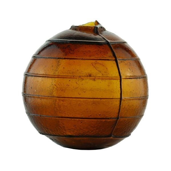 Embossed Horizontal Rings Target Ball - Golden Amber AGG