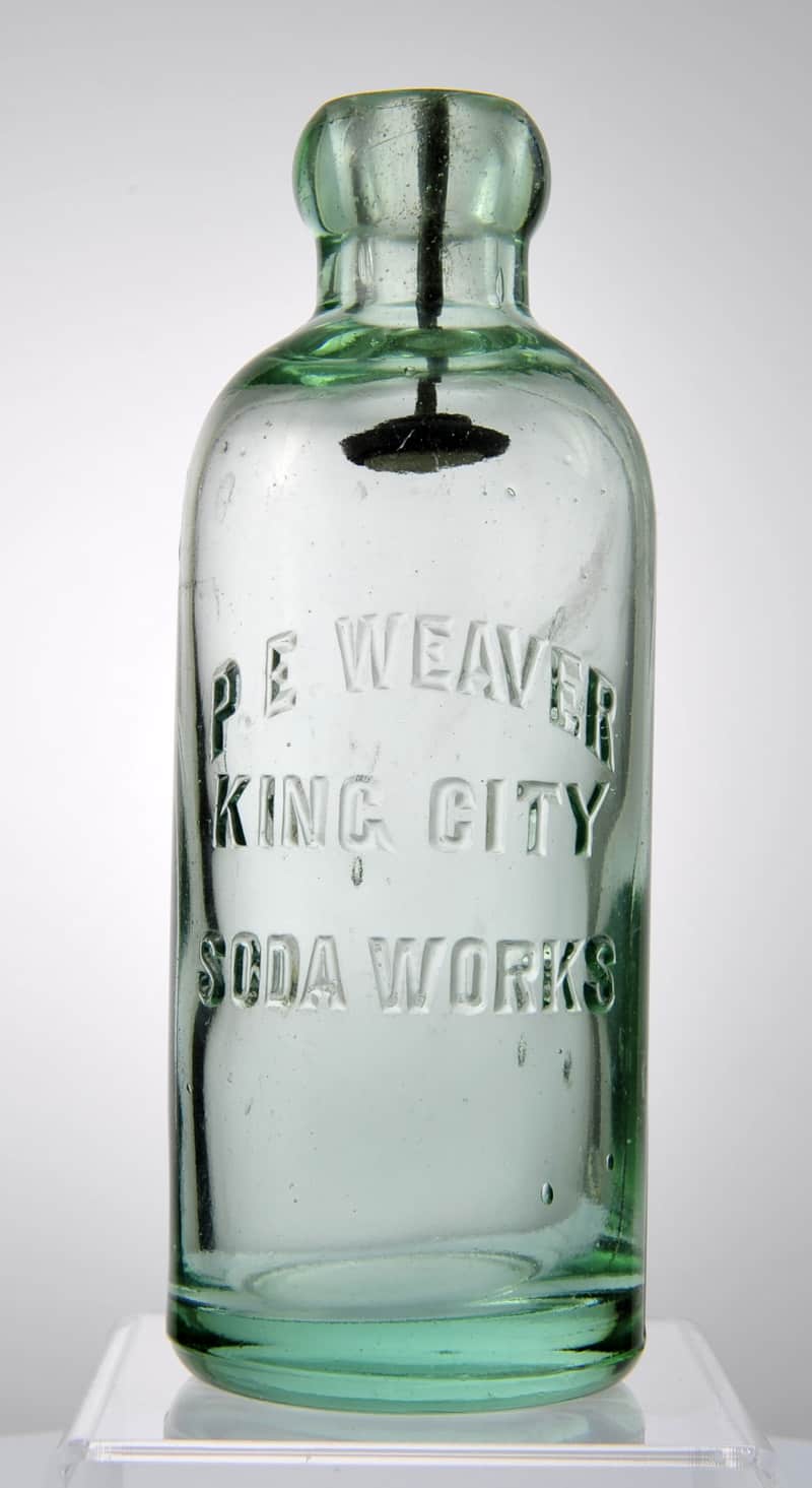 P.E. Weaver King City Soda Works – FOHBC Virtual Museum of Historical  Bottles and Glass